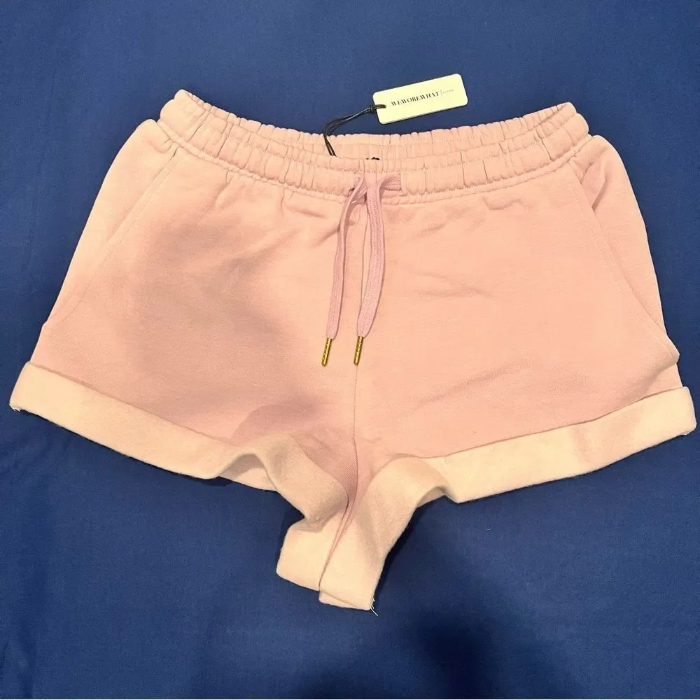 NWT WeWoreWhat High-Rise Pull On Sweat Shorts in Lilac Size Small